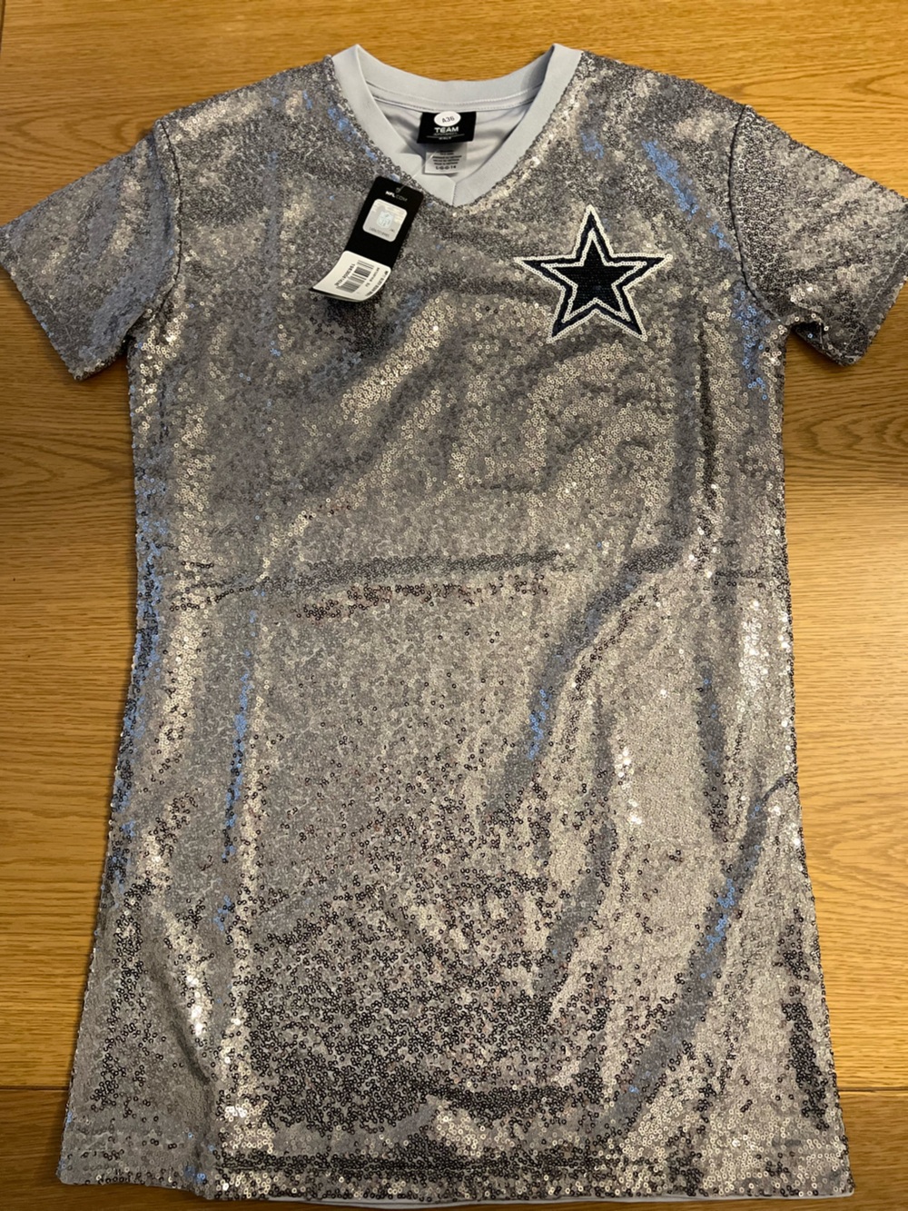NFL Silver Sequin Dallas Cowboys Dress